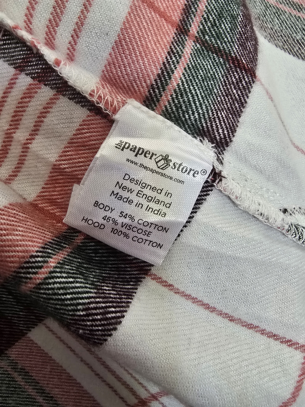 NWT Women's Super Soft Plaid Hoodie. Pink/gray. Cotton/viscose Blend. Large. - Picture 5 of 7